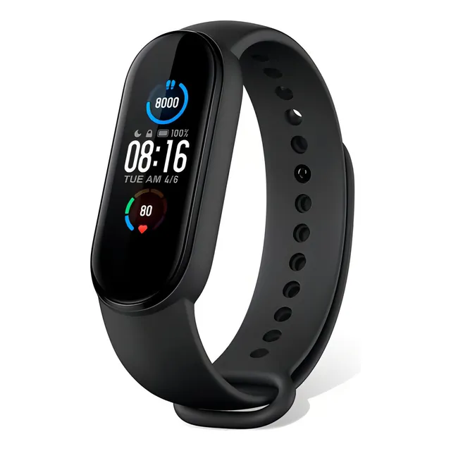 Xiaomi Mi Band 5 Reloj Cardiaco Inteligente Fitness Kanata Color de la caja Negro Color de la malla Negro Color del bisel Negro