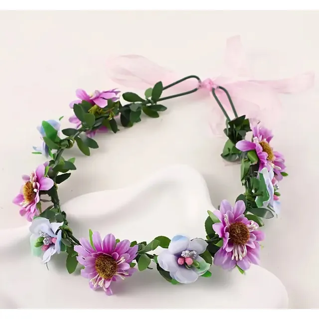 Diadema Corona Cintillo Flores Con Rosas Fotos Disfraces