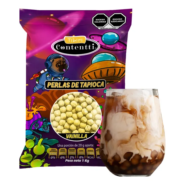 Perlas Tapioca Sabor Vainilla 1kg Boba