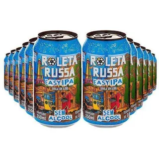 Combo Cerveja Roleta Russa Easy Ipa Sem Ălcool E Sem GlĂșten - 12un X350ml Combo Cerveja Roleta Russa Easy Ipa Sem Ălcool E Sem GlĂșten - 12un X350ml