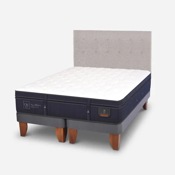 Cama Europea Súper King Usado (foto De Referencia) Gris