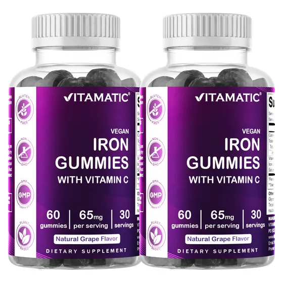 Suplemento De Hierro Vitamático En Gomitas De 65 Mg, 60 Gomi