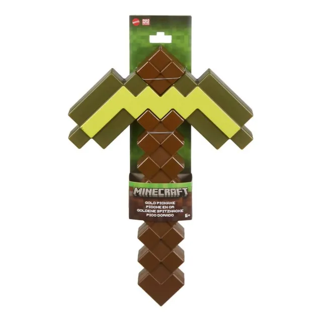 Minecraft Pico Dorado Pixelado Coleccionable