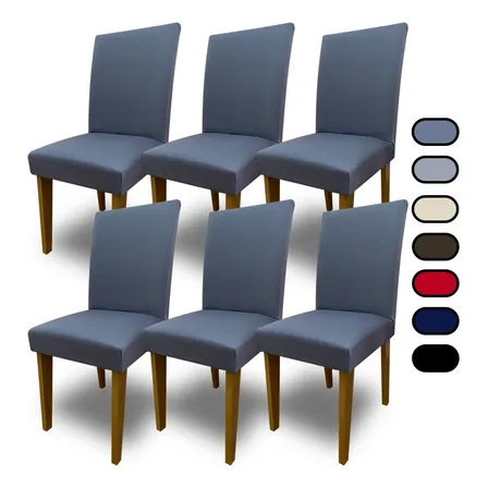 Kit 6 Capas Cadeira Jantar Spandex Luxo Decoração Elegante
