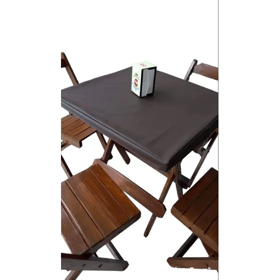 Kit 5 Capa Mesa 70x70 Madeira Para Açai Lanchonete Pizzaria 