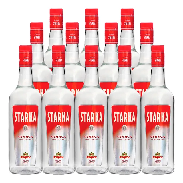 Vodka Tridestilada Starka Stock 980ml 12 Unidades