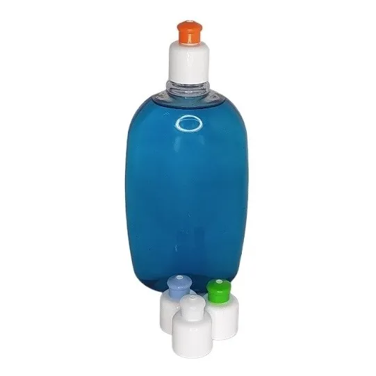 Envase Plástico Cosmético Oval  200 Ml Tapa Push Pull 24mm 