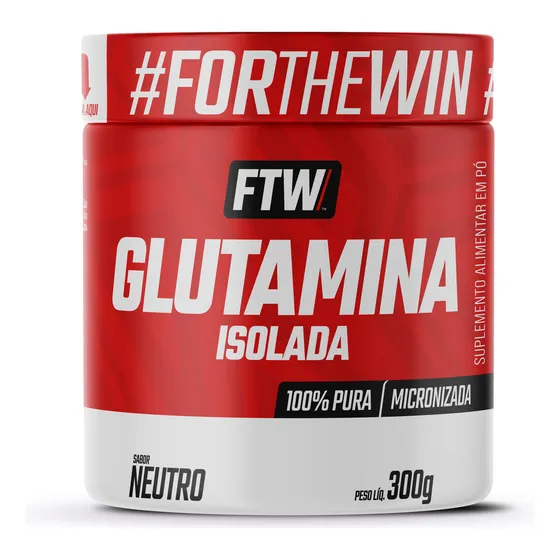 Glutamina 100% Pura e Isolada Pote 300g - FTW