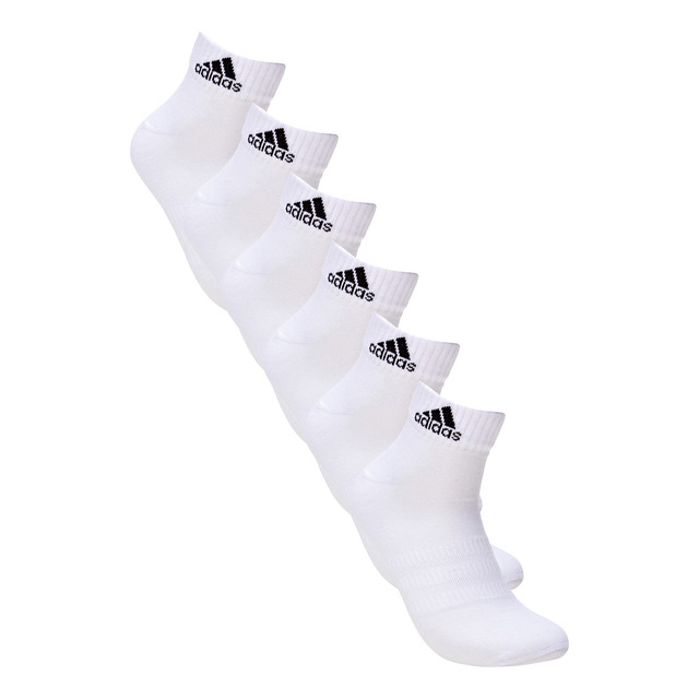 Kit 6 Pares De Meias Unissex Ankle adidas Kit 6 Pares De Meias Unissex Ankle adidas