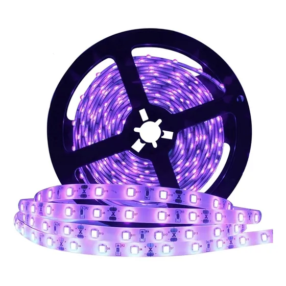 1 Cinta Led 5050 Ultravioleta Uv 395nm 5 Metros 12v 300 Leds