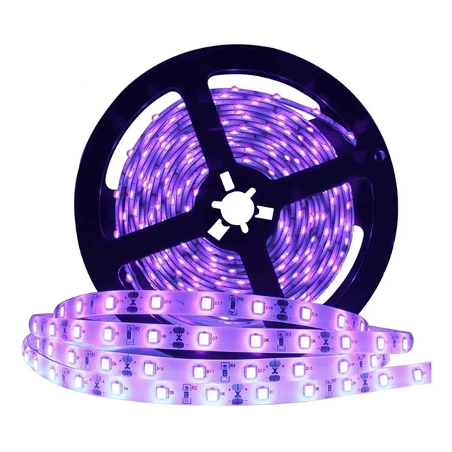 1 Cinta Led 5050 Ultravioleta Uv 395nm 5 Metros 12v 300 Leds