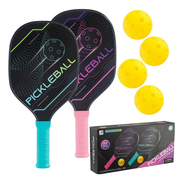 Set Raquetas De Pickleball 4 Pelotas