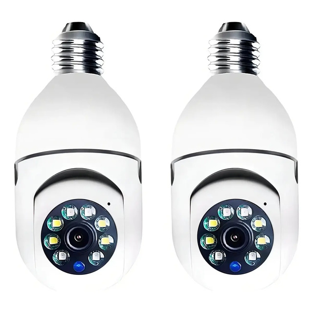 Kit 2 Câmeras Segurança 360º Jortan Wifi Ip Hd Visão Noturna Lâmpada Camera Lâmpada Wifi 3... Kit 2 Câmeras Segurança 360º Jortan Wifi Ip Hd Visão Noturna Lâmpada Camera Lâmpada Wifi 3...