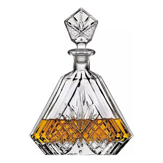 Conjunto Decanter Com 6 Copos Garrafa Luxo Whisky Licor Bar