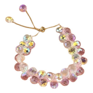 Pulsera Cristal, Cuentas, Brazalete, Crystal, Rosa, Brillos Pulsera Cristal, Cuentas, Brazalete, Crystal, Rosa, Brillos