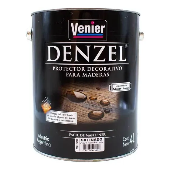 Protector 4l Natural Para Madera Satinado Denzel