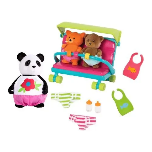 Set Cuidado De Bebé Con Mellizos Lil Woodzeez Modelo Nuevo