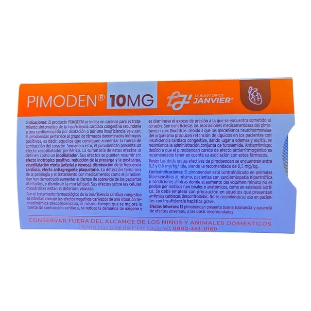 Pimoden  10 Mg (10 Comprimidos)