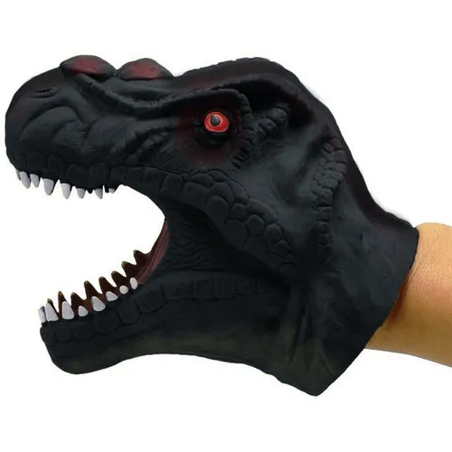 Marionetas de mano divertidas para niños con forma de dinosaurio de goma