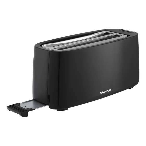 Tostadora Eléctrica 4 Panes Ranura Ancha Daewoo Dst-6593 Color Negro