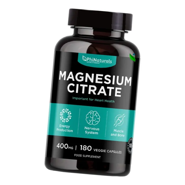 Citrato De Magnesio 400mg X Cápsula X 180 Cápsulas