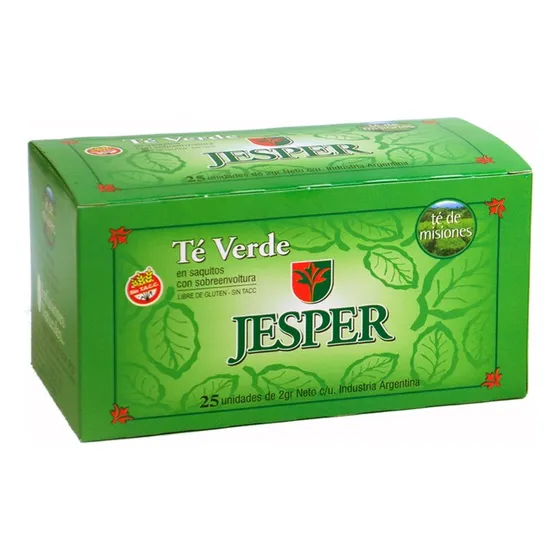 Té Verde Jesper X 25 Gr - Sin Tacc - Libre De Gluten 