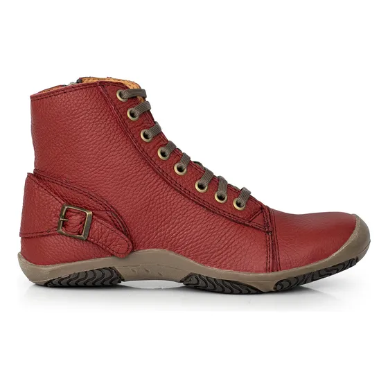 Borcego Mujer Bota Cuero Cierre Zapatilla Briganti Calin