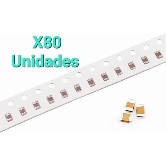 Capacitor Ceramico 1uf - 1000nf Smd 0805 (80 Unid) 16v Conde