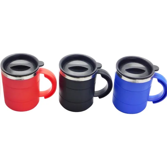 Pocillo Metálico Plástico Termo Bebidas Calientes 450 Ml