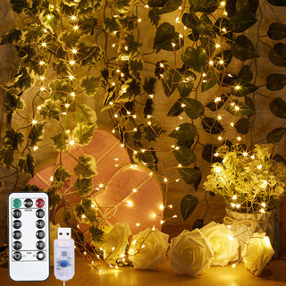 200 Luces Led Tipo Petardo, Usb, 8 Modos, (blanco Cálido) 200 Luces Led Tipo Petardo, Usb, 8 Modos, (blanco Cálido)