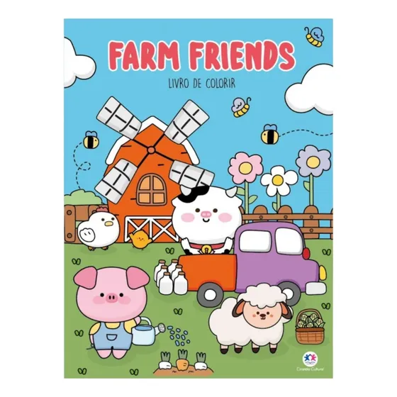 Livro De Colorir Farm Friends Desestresse E Solte Sua Criatividade Colorir E Relaxar Nunca Foi Tão Divertido