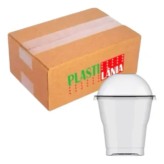 Kit Copo Bolha 100un 250ml C/ Tampa Copo Da Felicidade