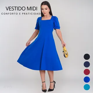 Vestido Feminino Rodado Moda EvangĂȘlica Ccb Casual Conforto Vestido Feminino Rodado Moda EvangĂȘlica Ccb Casual Conforto