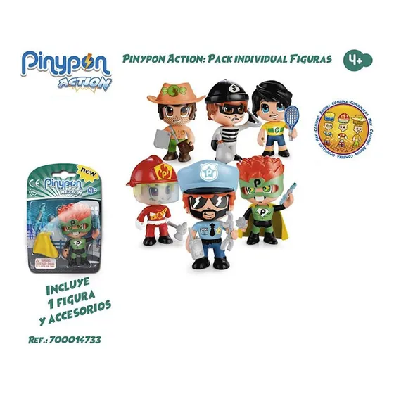 Pinypon Action Pack Individual Policia, Aventurero Bombero