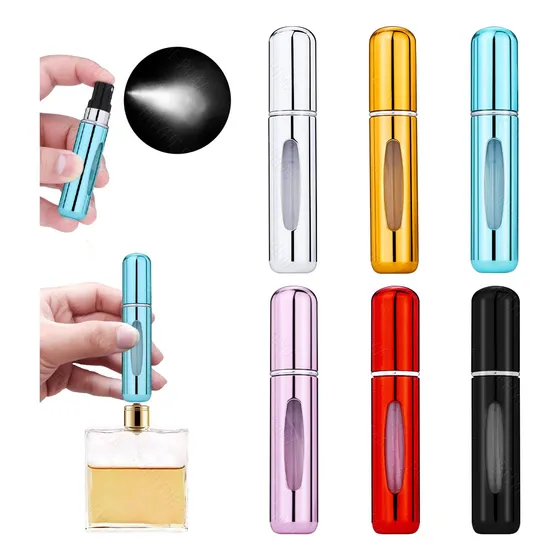 6pzs 8ml Mini Perfumes Atomizador Recargable Capsula Viaje