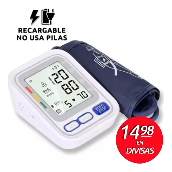 Tensiometro Digital De Brazo Recargable Usb Pantalla Xl