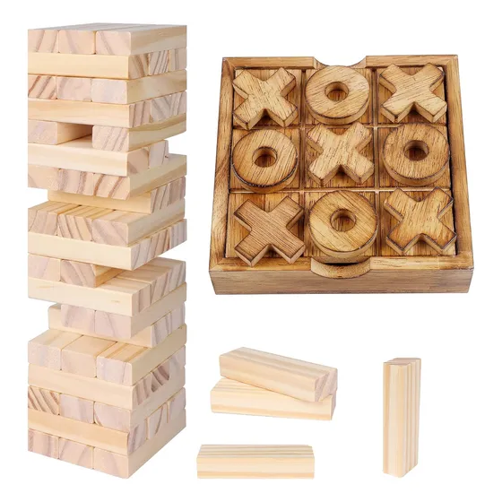 Glintoper Tic Tac Toe & Tumble Tower Blocks Juego De ...