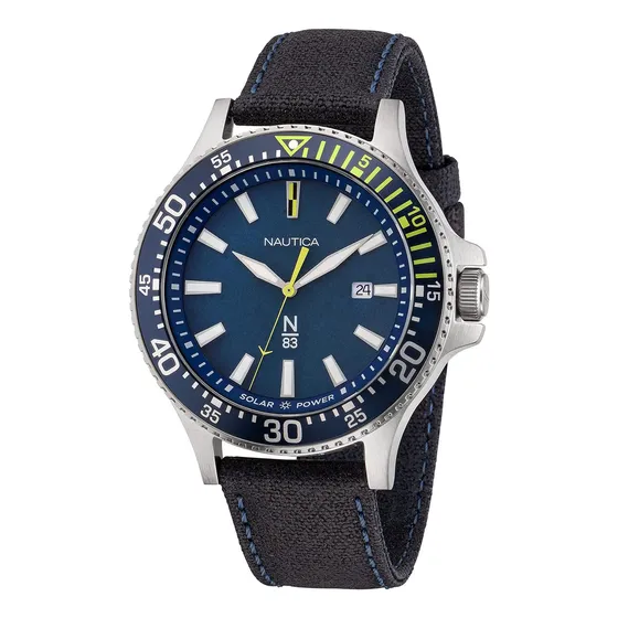 Reloj Nautica Cocoa Beach Modelo: Napcbf202 Color De La Correa Azul Color Del Fondo Azul