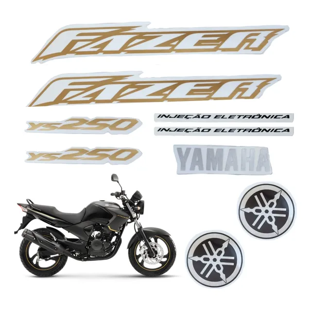 Kit Gráfico Adesivo Completo Ys250 Fazer 250 2007 Cores