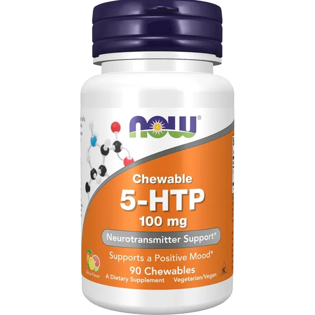 5 Htp, 100 Mg, Soporte De Neurotransmisores*, 90 Masticables