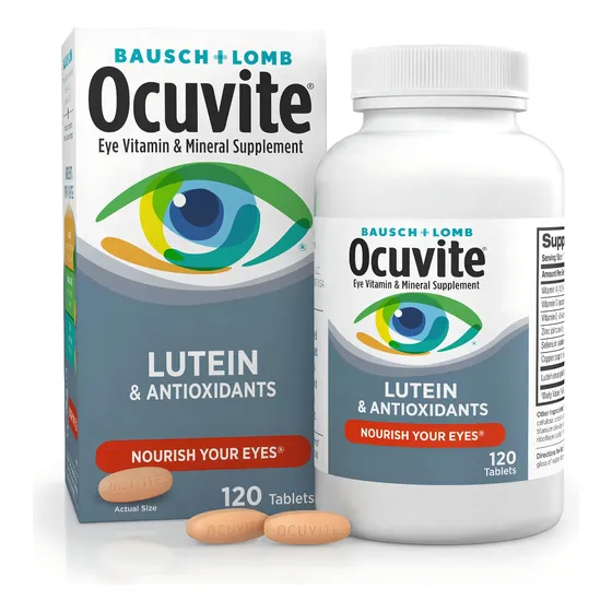 Ocuvite Preservision Luteina 120 Tabs + Vitamina A C E Eeuu Sabor Sin Sabor