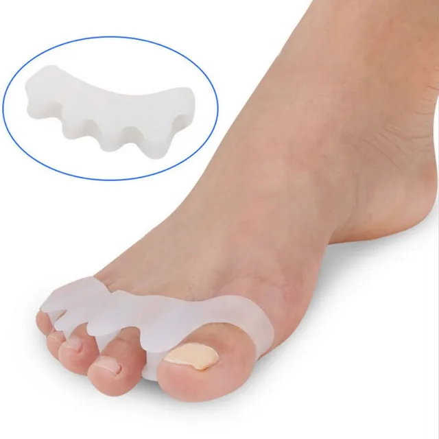 1pair Gel Dedos Separadores Ortesis Camillas Alinean Correct