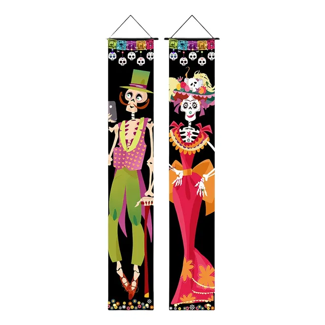 Día De Los Muertos Sugar Skull Cascanueces Pancartas Porche