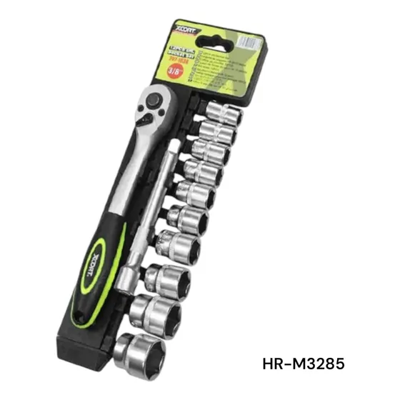 Set De Dados Y Ratchet De Banco 3/8pLG X 12 Piezas  Xcort