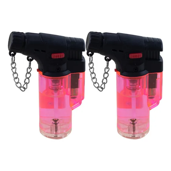 Kit 2 Mini Maçaricos Isqueiro Torch Recarregável E Econômico