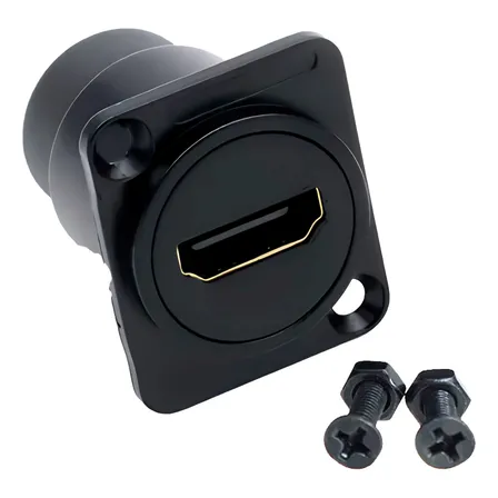 Conector Hdmi Hembra Hembra Para Panel Negro Modelo B1009