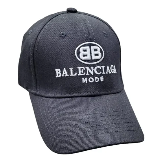 Gorra Balenciaga Negra Con Letras Blancas