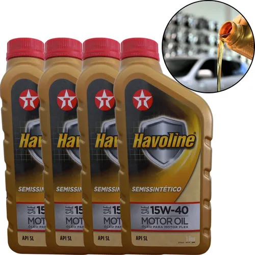4 Litros Óleo Motor Semi-sintético Havoline Sae 15w40 Texaco