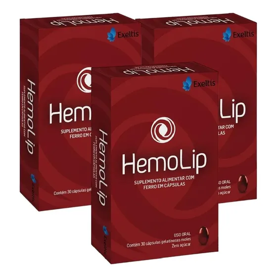 Hemolip Kit Com 3 Caixas De 30 Cápsulas Cada