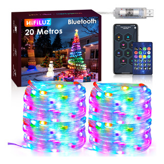 Luces De Navidad Bluetooth Luz Guirnalda Rgb 20m Exteriores Luces De Navidad Bluetooth Luz Guirnalda Rgb 20m Exteriores